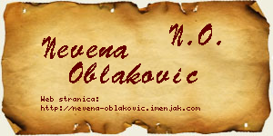 Nevena Oblaković vizit kartica